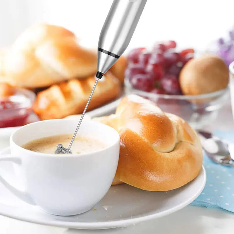 "Wireless Milk Frother & Handheld Blender, USB Mini Coffee Whisk Mixer"