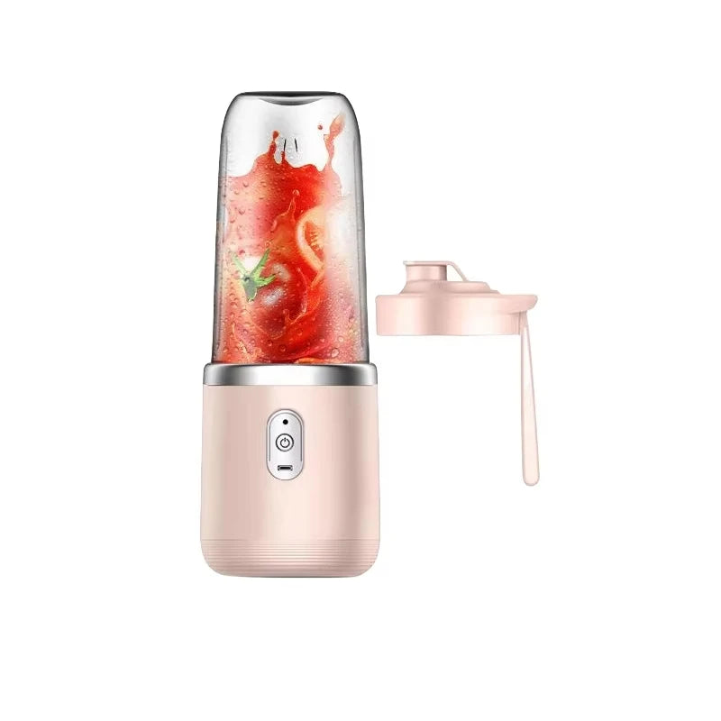 "Portable Electric Fruit Juicer - Double Cup USB Rechargeable Blender for Home Use"