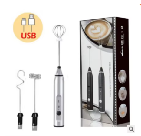 "Wireless Milk Frother & Handheld Blender, USB Mini Coffee Whisk Mixer"
